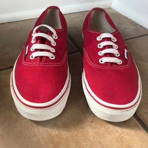 Red unisex vans